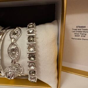 Bomb Party Gem Society Bracelets - ST94605- "Tinsel and Treasure" silver plating